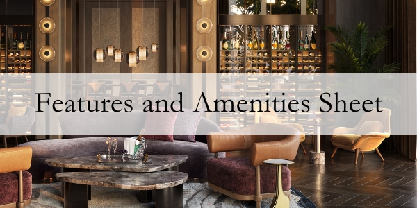 Features and Amenities Sheet