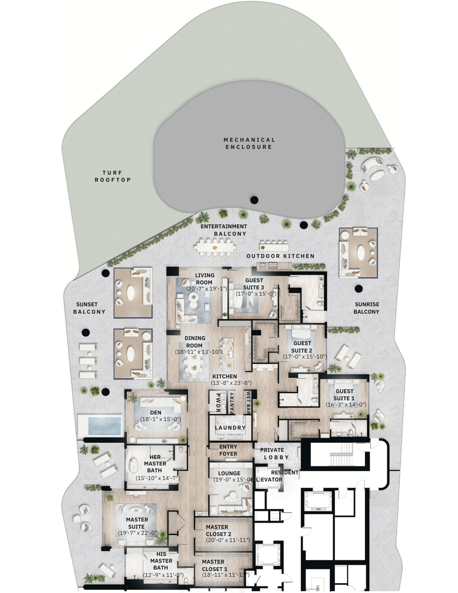 North Tower Penthouse 2 Map (2)